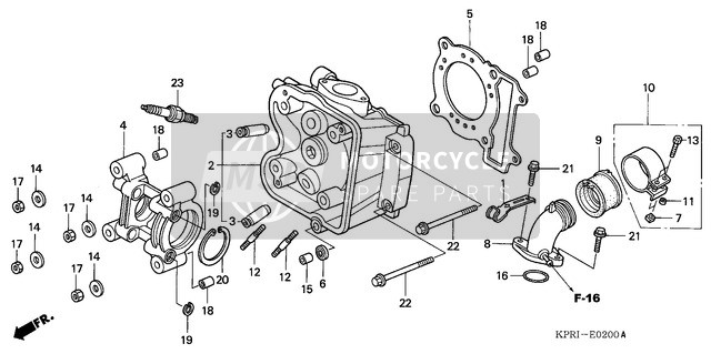 Honda SH125 2003 Cylinder Head for a 2003 Honda SH125